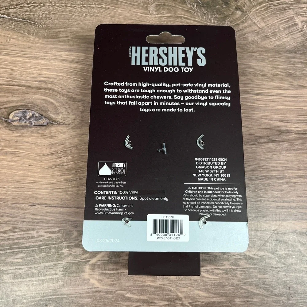 Hershey's Candy Dog Toy Bundle 3pc Squeaky Vinyl Reese's Twizzlers Brown Red